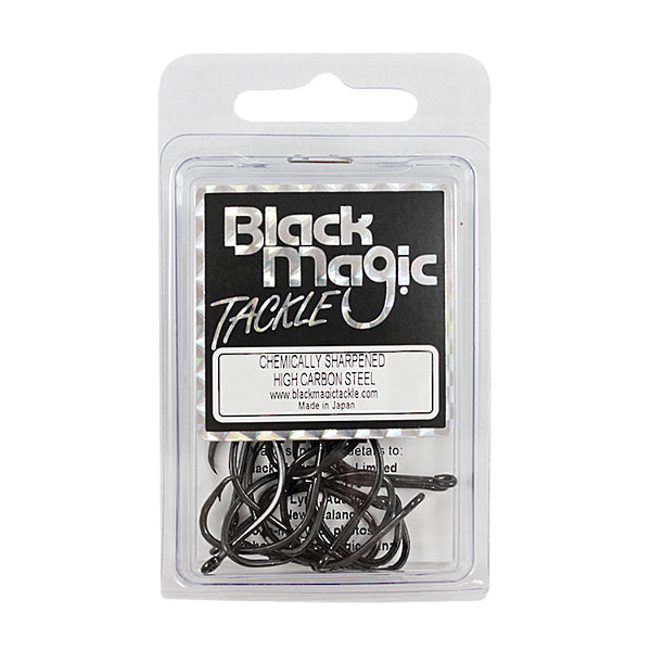 Black Magic Kl Series Black Recurve Fishing Hooks-Medium Pack