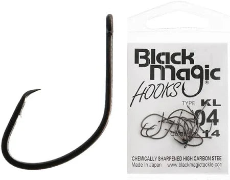 Black Magic Kl Series Recurve Fishing Hooks-Pre Pack